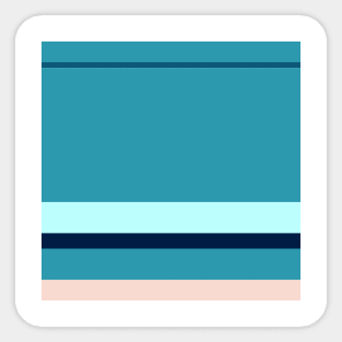 A superb amalgam of Oxford Blue, Blue Sapphire, Sea, Pale Cyan and Champagne Pink stripes. Sticker